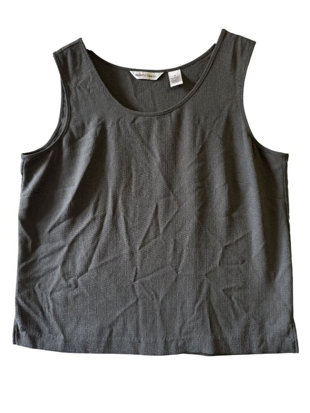 Draper & Damons Sleeveless Tank Dark Gray With Olive Hint - XL